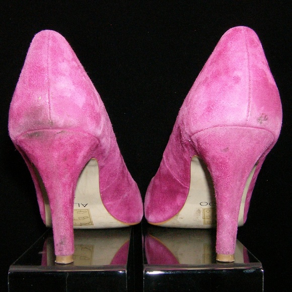 ALDO purple suede almond toe pump heels 7.5 EU 38 - Picture 2 of 8